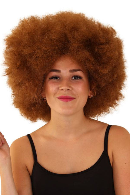 PartyXplosion Pruik DISCO/AFRO bruin