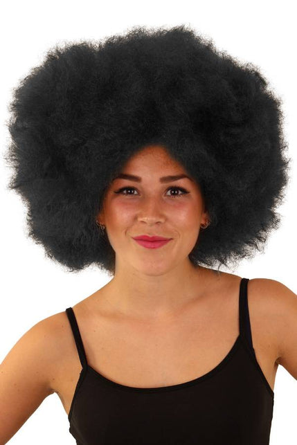 PartyXplosion Pruik DISCO/AFRO zwart