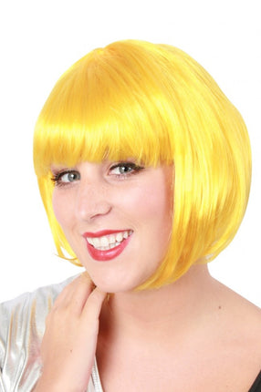 PartyXplosion Pruik sensation boblijn geel