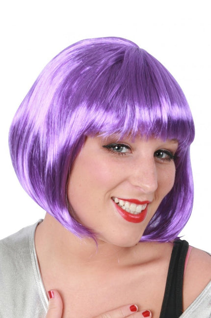 PartyXplosion Pruik sensation boblijn paars