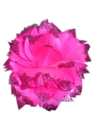 PartyXplosion Roze bloem met glitters