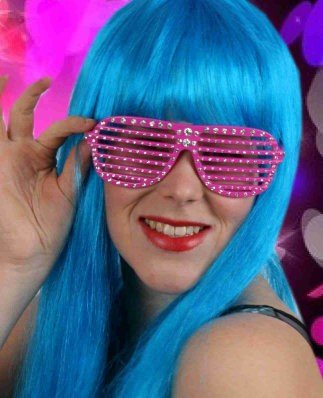 PartyXplosion Roze bril  met strass stenen