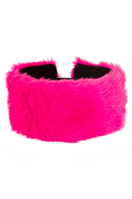 PartyXplosion Roze pluche hoofdband