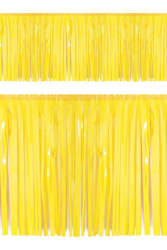 PartyXplosion Slierten folie guirlande geel 6 mtr