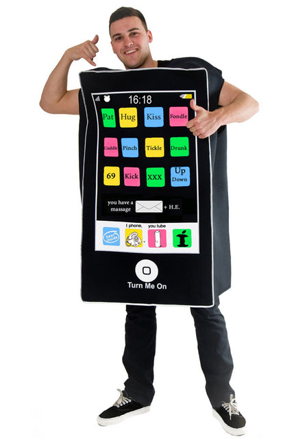 PartyXplosion Smartphone kostuum unisex one size