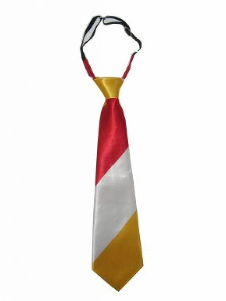 PartyXplosion Stropdas Rood/wit/geel