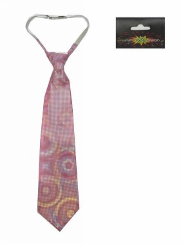 PartyXplosion Stropdas roze hologram