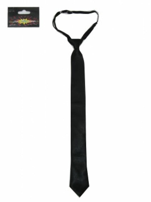 PartyXplosion Stropdas zwart smal