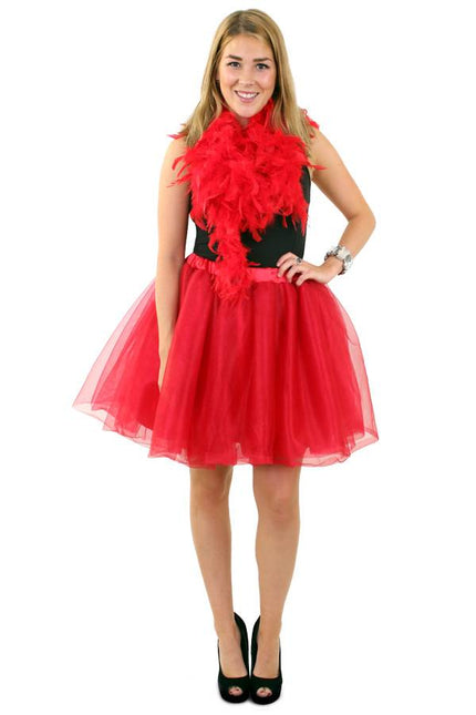 PartyXplosion Tule rok Denise deluxe rood