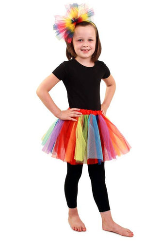 PartyXplosion Tule rokje regenboog kids