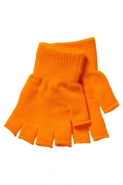 PartyXplosion Vingerloze handschoenen kind neon oranje