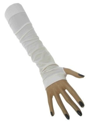 PartyXplosion Vingerloze handschoenen wit