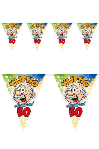 PartyXplosion Vlaggenlijn 10 mtr Abraham