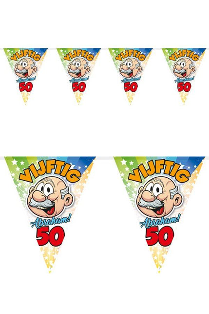 PartyXplosion Vlaggenlijn 10 mtr Abraham