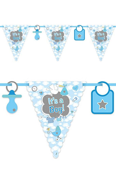 PartyXplosion Vlaggenlijn 6 mtr It's a Boy
