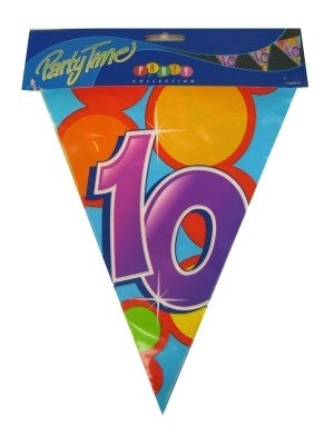 PartyXplosion Vlaggenlijn leeftijd 10 jaar 10 meter