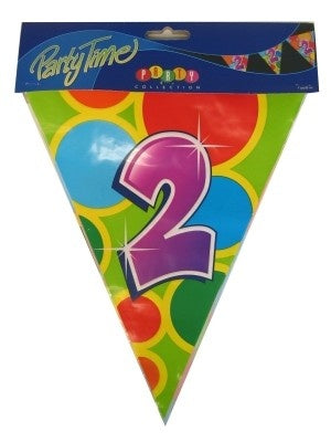 PartyXplosion Vlaggenlijn leeftijd 2 jaar 10 meter