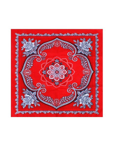 PartyXplosion Zakdoek waaier bloem 63 x 63 cm