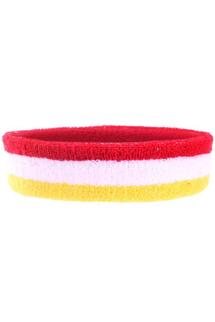 PartyXplosion Zweetband rood/wit/geel