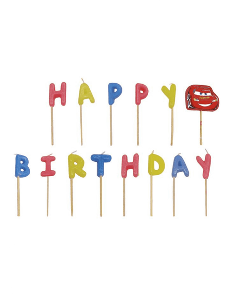 Procos Cars kaarsjes Happy Birthday