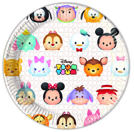 Procos Tsum Tsum papieren borden  8 stuks