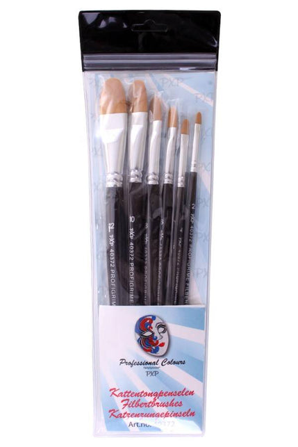 PXP Professional Colours PXP Penselen set plat rond Filbert profigrime