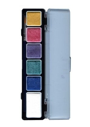 PXP Professional Colours Schmink palet aqua 6 metallic kleuren