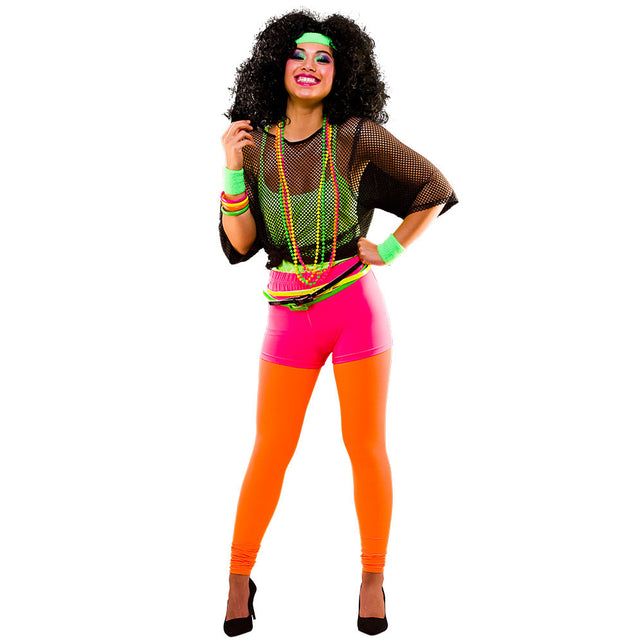 Wicked Costumes 80's Neon groen topje