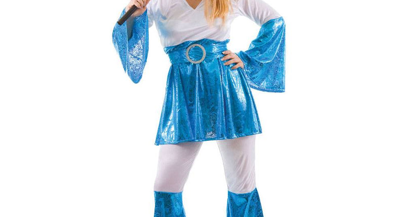Wicked Costumes Abba pakje Mama Mia  blauw wit