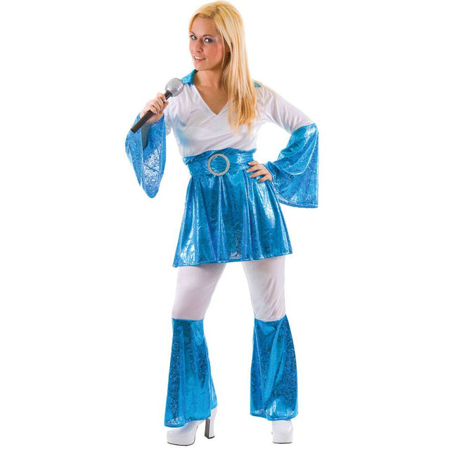 Wicked Costumes Abba pakje Mama Mia  blauw wit