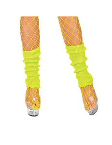 Wicked Costumes Beenwarmers 80-jaren in neon geel