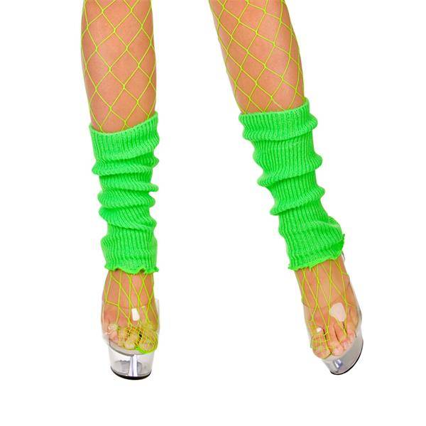 Wicked Costumes Beenwarmers 80-jaren in neon groen