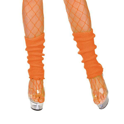 Wicked Costumes Beenwarmers 80-jaren in neon oranje