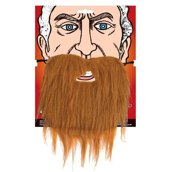Wicked Costumes Bruine baard met snor