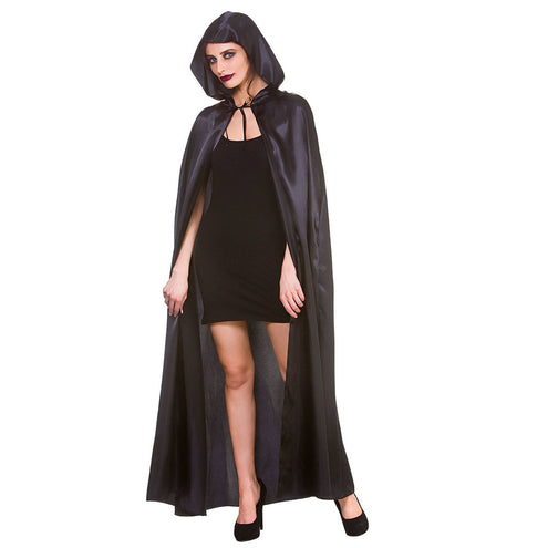 Wicked Costumes Dracula cape met kap satijn 140cm