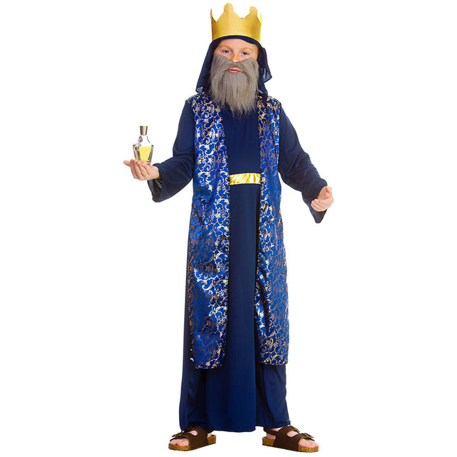 Wicked Costumes Drie koningen pak blauw kinderen