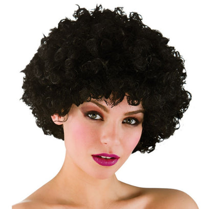 Wicked Costumes Funky Afro pruik in zwart