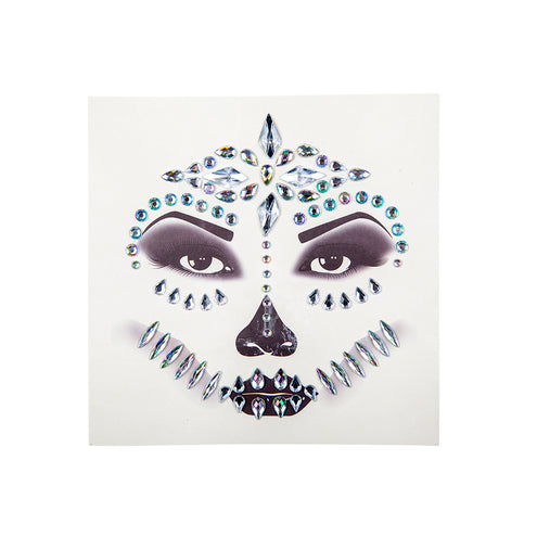 Wicked Costumes Gezichts juwelen Sugar doodshoofd