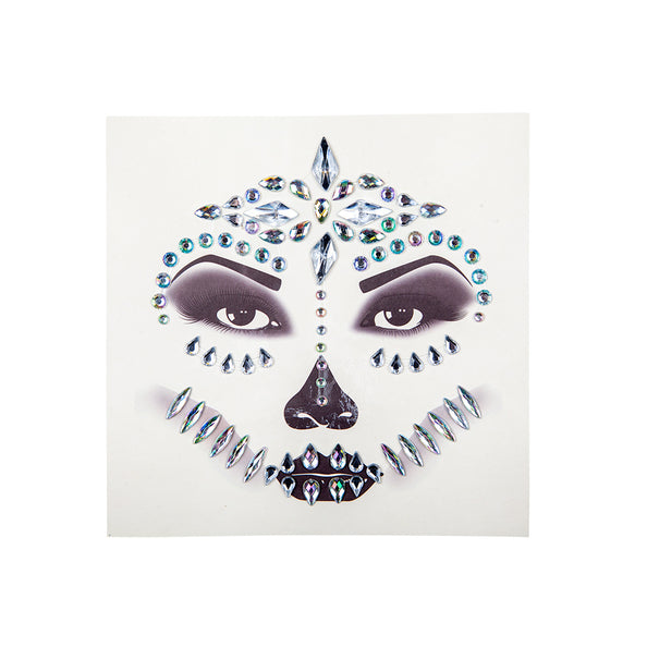 Wicked Costumes Gezichts juwelen Sugar doodshoofd