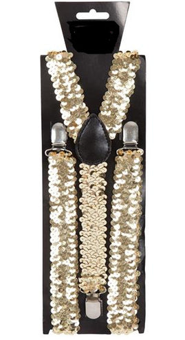 Wicked Costumes Gouden bretel met pailletten