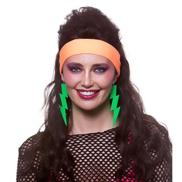 Wicked Costumes Haarband neon oranje 80-jaren