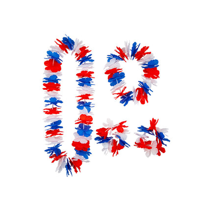 Wicked Costumes Hawaii set Holland rood/wit/blauw