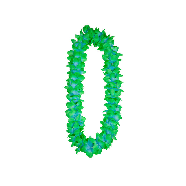Wicked Costumes Hawaii slinger groen en blauw met  orchideeën