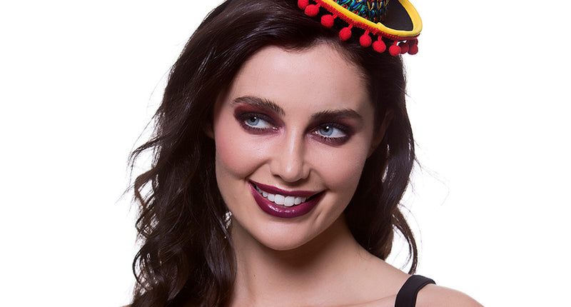 Wicked Costumes Hoofdband met mini sombrero Claudia