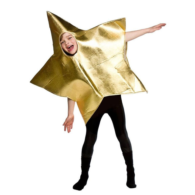 Wicked Costumes Kerstster pak goud voor kinderen
