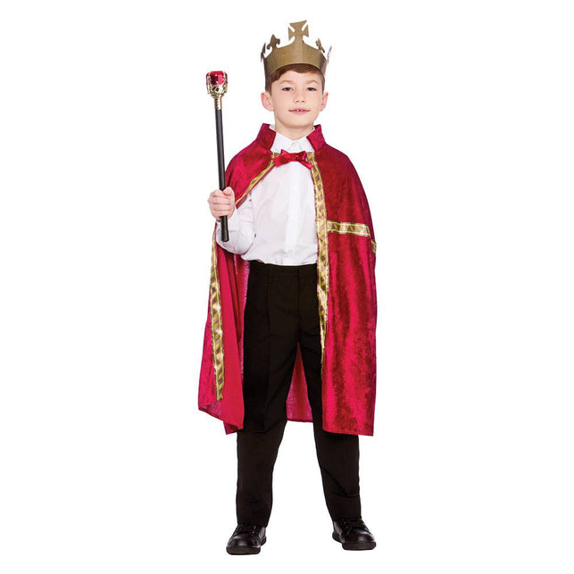 Wicked Costumes Koningsmantel rood voor kinderen