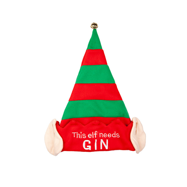 Wicked Costumes Leuke kerstmuts met tekst Deze elf heeft gin nodig