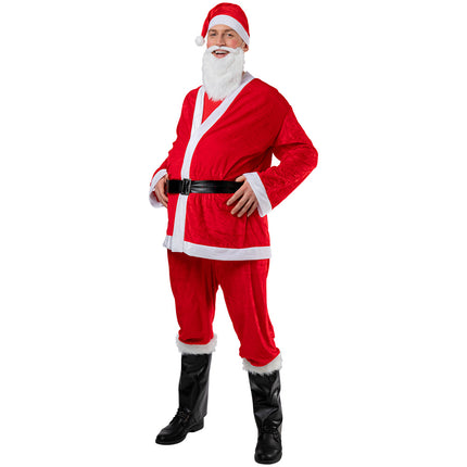 Wicked Costumes Luxe kerstman kostuum velours 6 delig