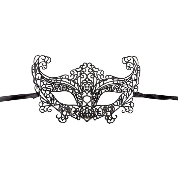 Wicked Costumes Mooi zwart metaallook masker Annet