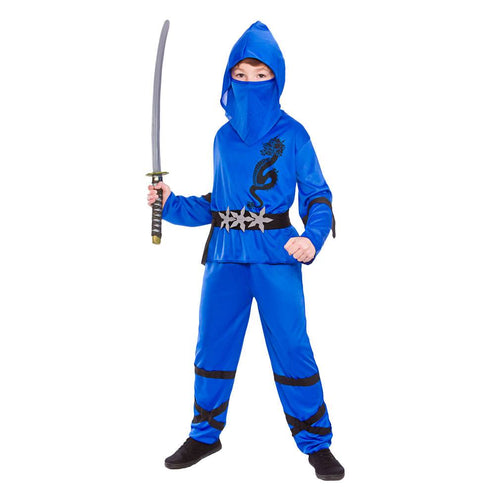 Wicked Costumes Ninja pak power blauw